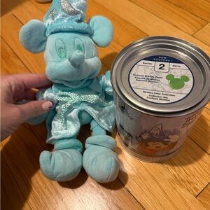 Disney Aqua Mickey Mouse Plush with Collectible Tin